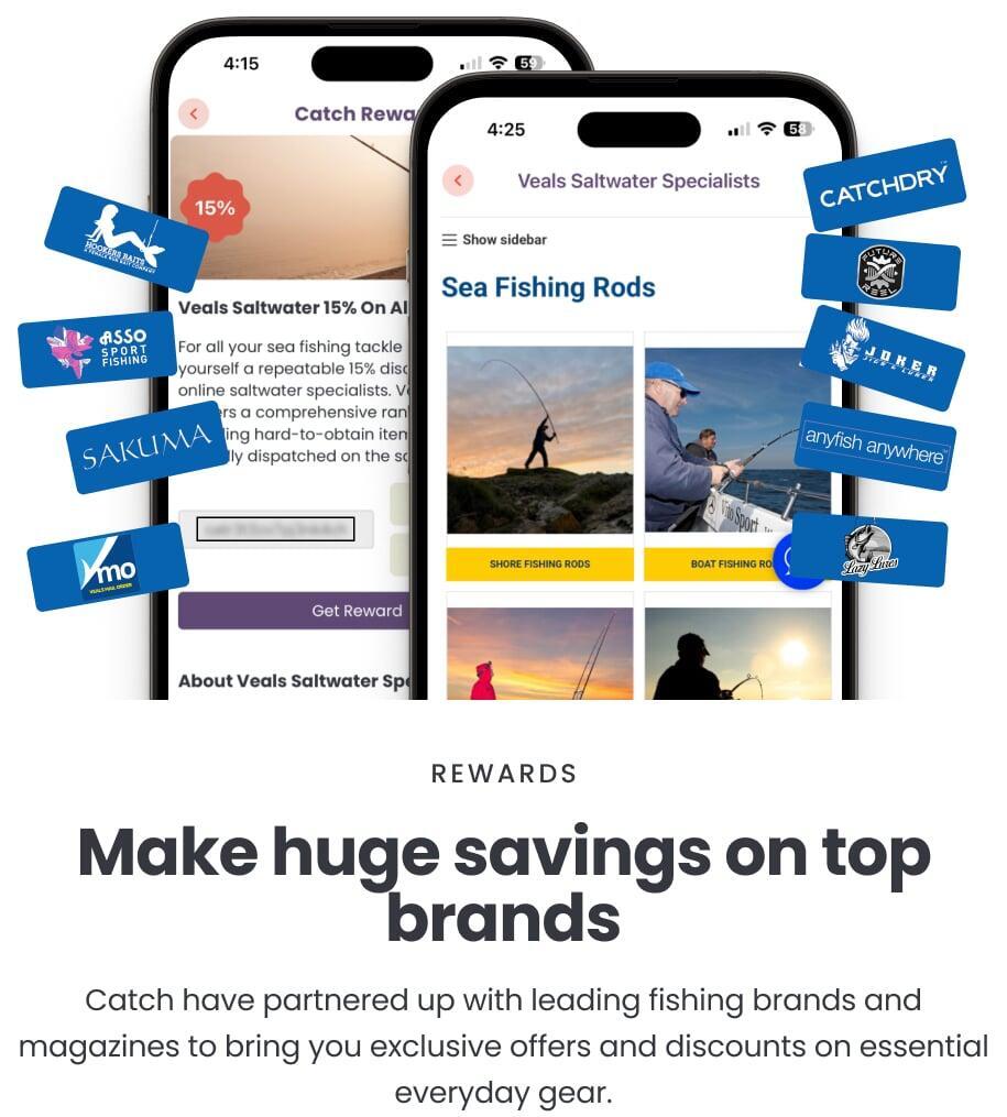 Discounts from major fishing brands